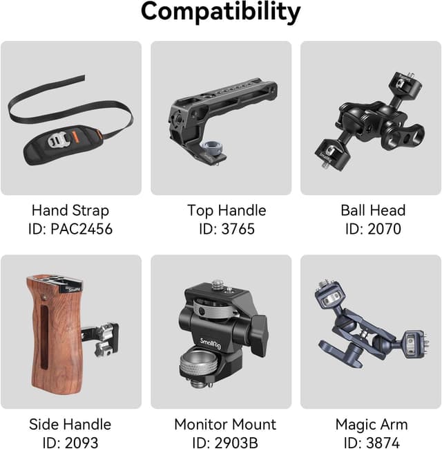 Thumbnail 5 de SMALLRIG Cage 3464B pour Canon R5 R6 BG-R10