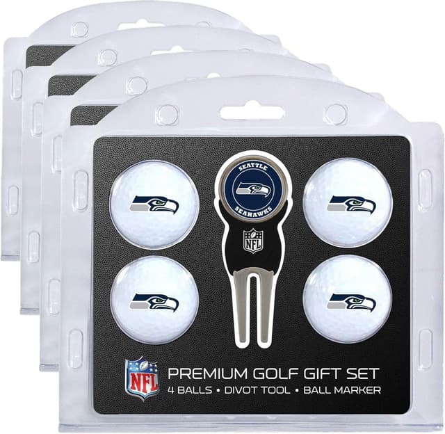 Detalle de Team Golf NFL Regulation Size Golf Balls (4 Count) & Divot Tool with Removable Double-Sided Magnetic Marker