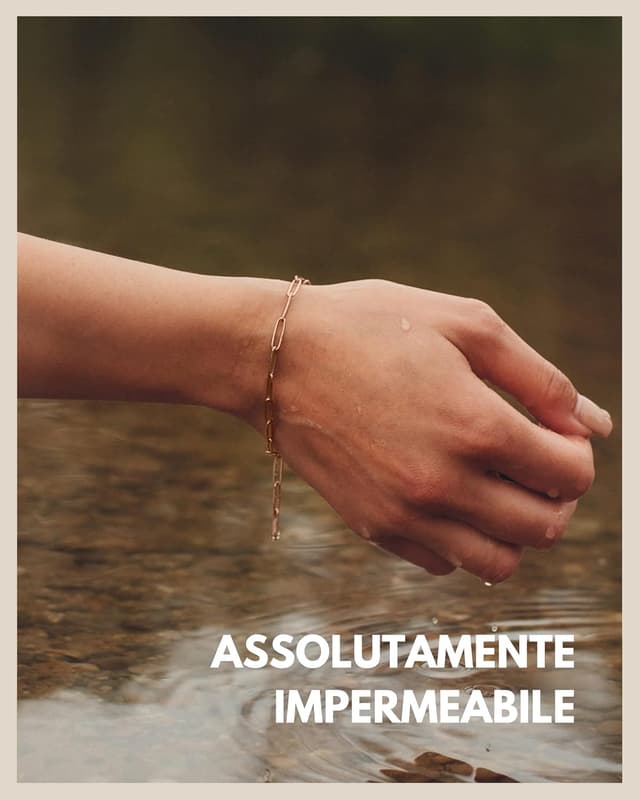 Detalle de GD GOOD.designs EST. 2015 bracciale a maglie da donna impermeabile in acciaio inox a maglie fini regolabile (oro o argento)