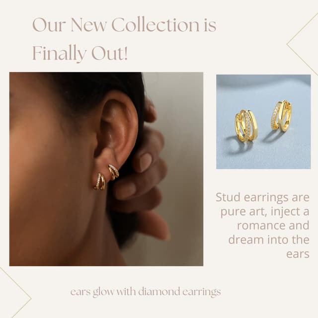 Detalle de Chunky Gold Hoop Earrings – Hypoallergenic Small Spiral & Double Oval Hoops