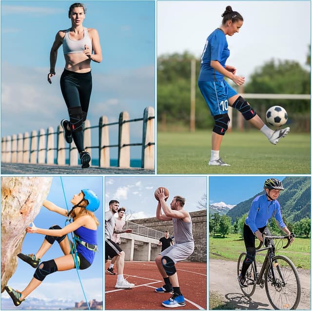 Thumbnail 6 de SIVITICK Kniebandage unisex mit Seitenstabilisatoren und Patella-Gel-Pad – einstellbar, für Sport und Alltag