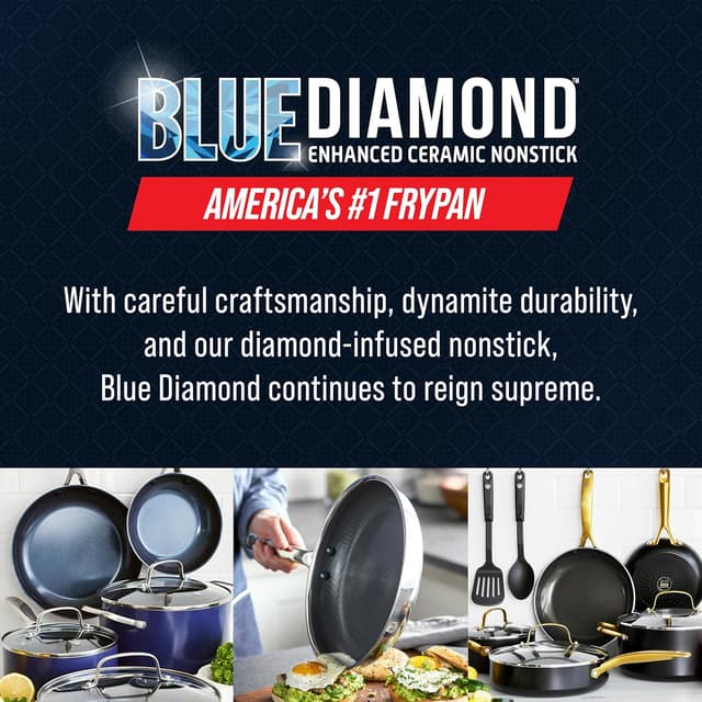 Thumbnail 6 de Blue Diamond Hybrid 4QT Saute Pan — Nonstick Cookware