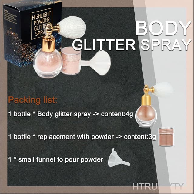 Thumbnail 4 de HTRUIYATY Glitter Spray Brillante para Fiestas