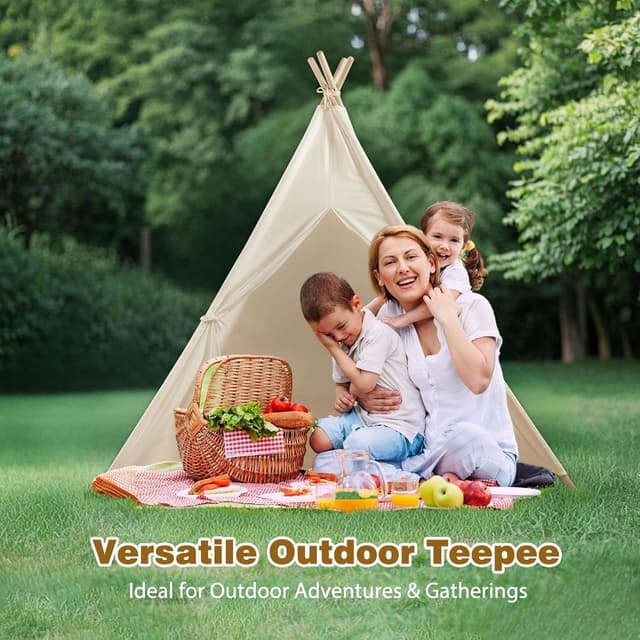 Thumbnail 4 de Wilwolfer Teepee Tent foldable playhouse for kids ⛺