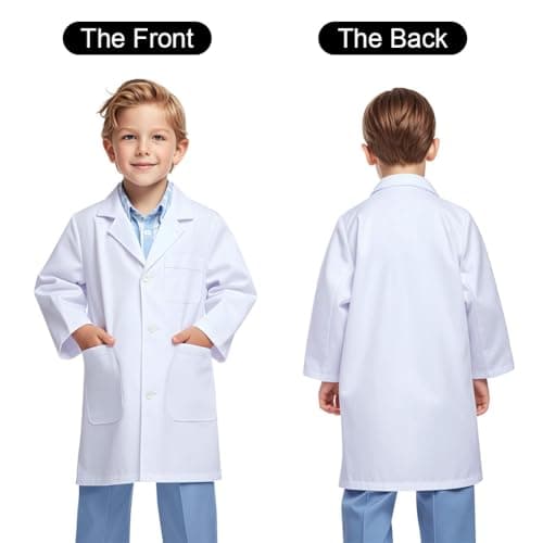 Detalle de AUYAO Bata de Laboratorio XL para niños 👩⚕