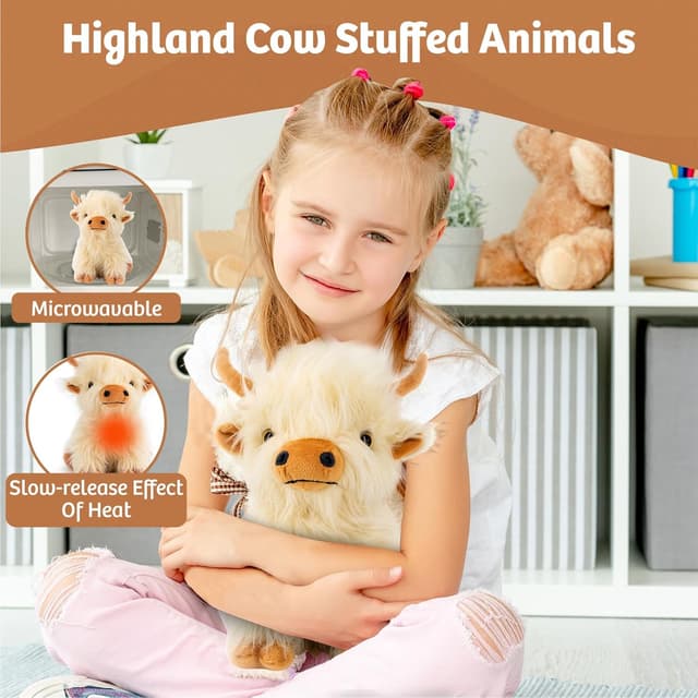 Thumbnail 1 de Marysun Microwavable Highland Cow Plush