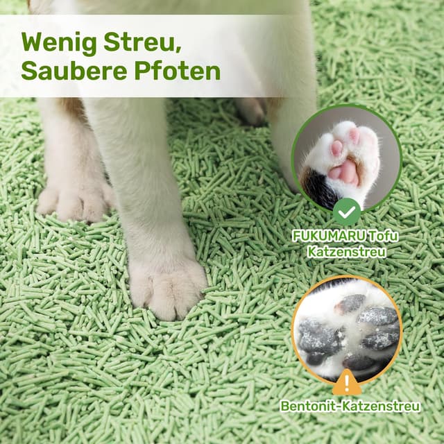 Thumbnail 5 de FUKUMARU Tofu Katzenstreu 10,8 kg klumpend, staubfrei 🐱