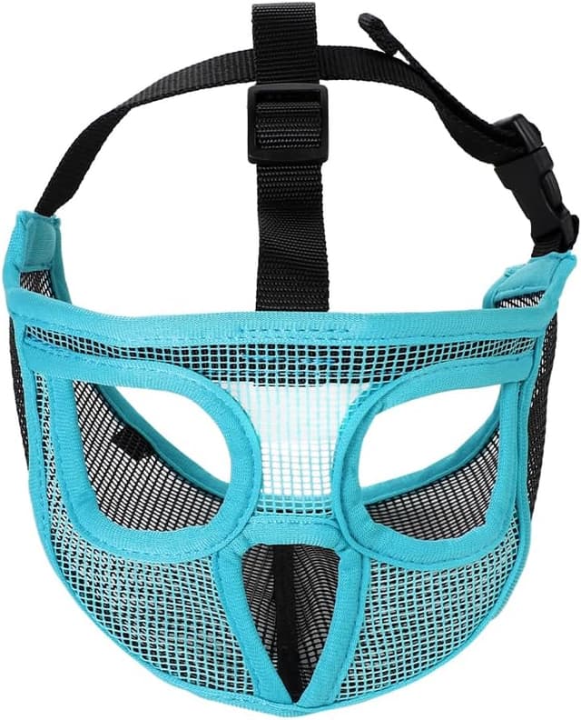 Detalle 2 de HKSICHENGKEJIUK Short Snout Dog Muzzle Adjustable Mesh Breathable for Bulldogs, Pugs & More