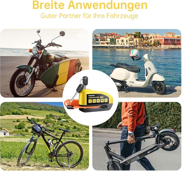 Thumbnail 5 de ZELENY Bremsscheibenschloss Alarm 110 dB