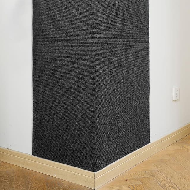 Detalle de Selbstklebende Kratzmatte für Katzen (40 × 200 cm) – dunkelgrau mit Katzensticker, DIY zum Zuschneiden