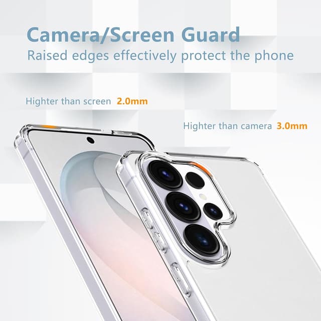 Detalle 2 de Anoowkoa Custodia Custodia Cover Trasparente per Samsung Galaxy S26 Ultra 5G + 2 Vetri Temperati, TPU e PC antiurto