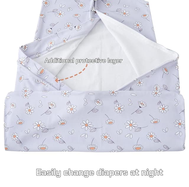 Detalle 2 de Chilsuessy Baby Schlafsack 1,5 TOG im 2er-Pack aus 100% Baumwolle (Ganzjahres-/Übergangssack) – 78 cm, 6–12 Monate