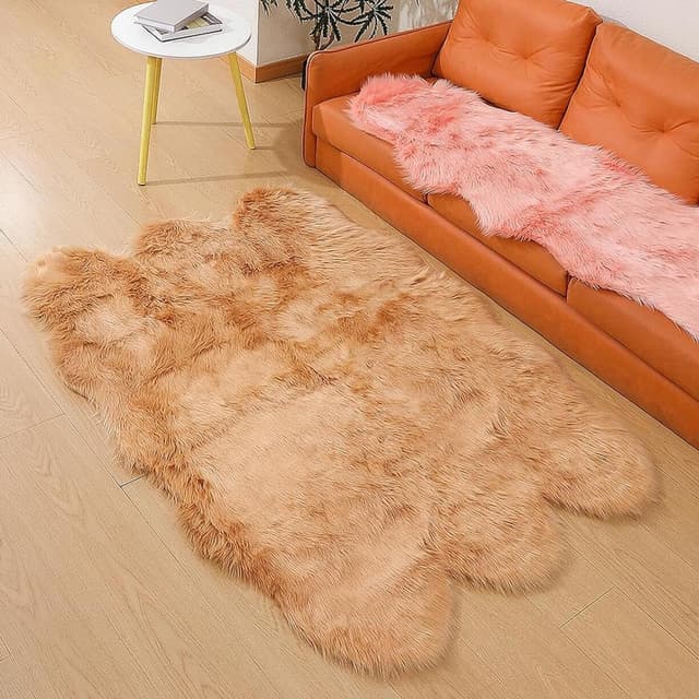 Thumbnail 6 de JXLOULAN Faux Lammfell Teppich 160x230 cm