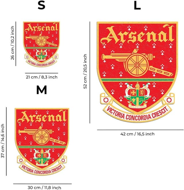 Detalle 2 de Iconic Puzzles Arsenal Retro-Logo, puzzle in legno sostenibile 150 pezzi (taglia S)