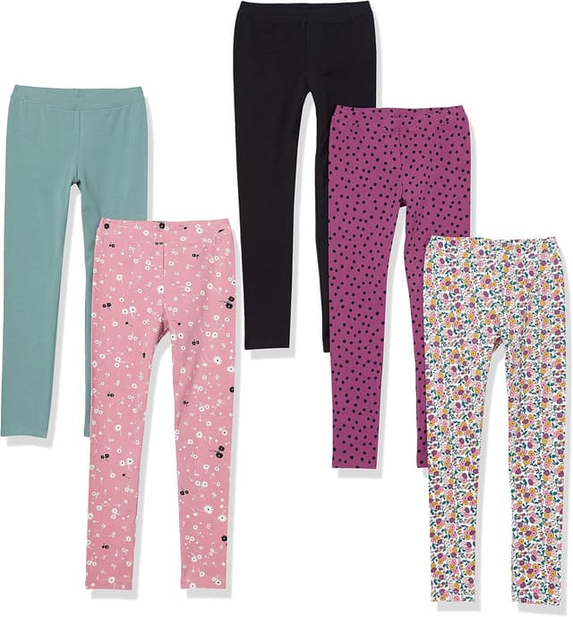 Detalle de Amazon Essentials Bambine e Ragazze Leggings a vita media in maglia di cotone