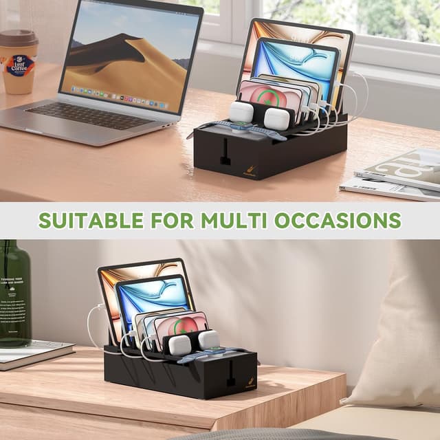 Thumbnail 6 de Pezin & Hulin Charging Station Bamboo cable organiser for multiple devices