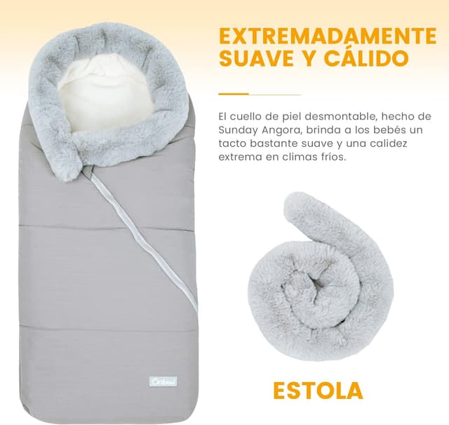 Detalle 2 de Orzbow Saco Capazo Bebe Invierno 92x48 cm