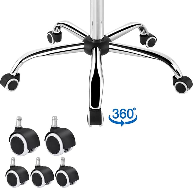 Thumbnail 6 de Yaheetech Sedia Ufficio Scrivania con Ruote Girevoli e Altezza Regolabile (Ecopelle) con Braccioli Rimovibili, Marrone