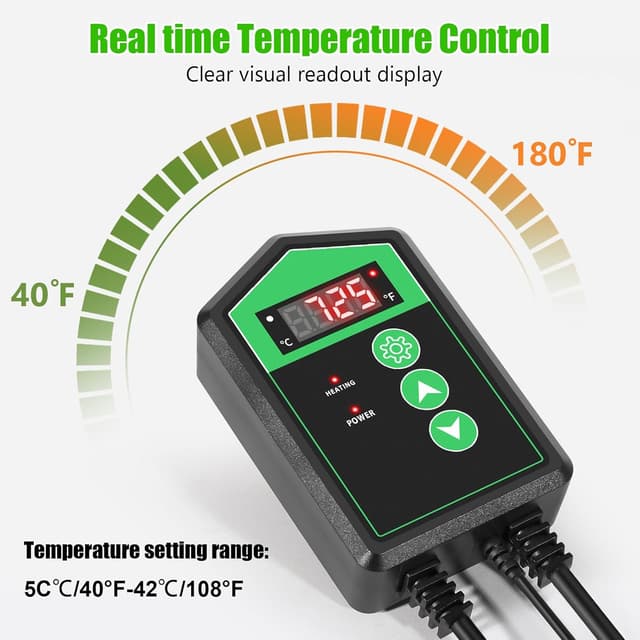 Detalle 2 de Termostato digitale RIOGOO per tappetino termico 1000 W