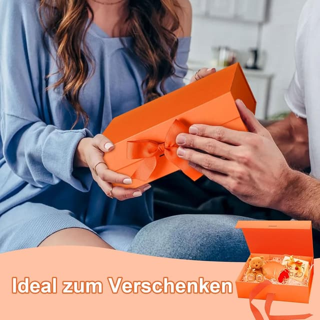 Detalle de Magnetische Geschenkbox 23x17x7 cm mit Schleife