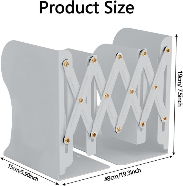 Thumbnail 1 de Book Ends Adjustable Metal Book Ends