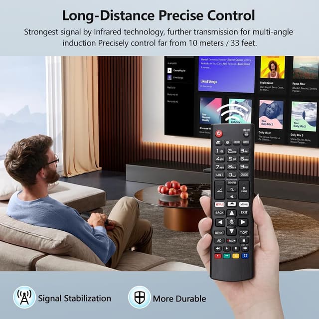 Detalle de LG smart TV remote replacement 2 shortcut