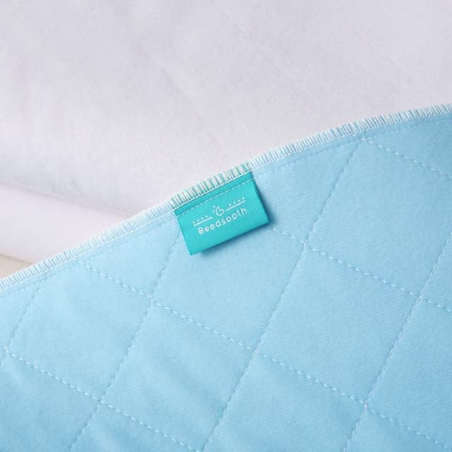 Detalle de Beedsooth set di 2 traverse impermeabili ad alta assorbenza 70x90 cm, blu