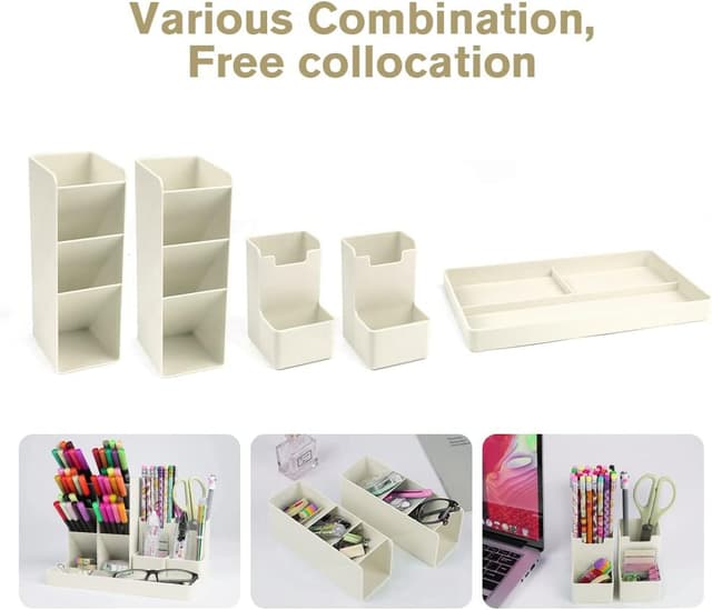 Detalle de OFFCUP Organisateur de Bureau lot de 5 đź—‚