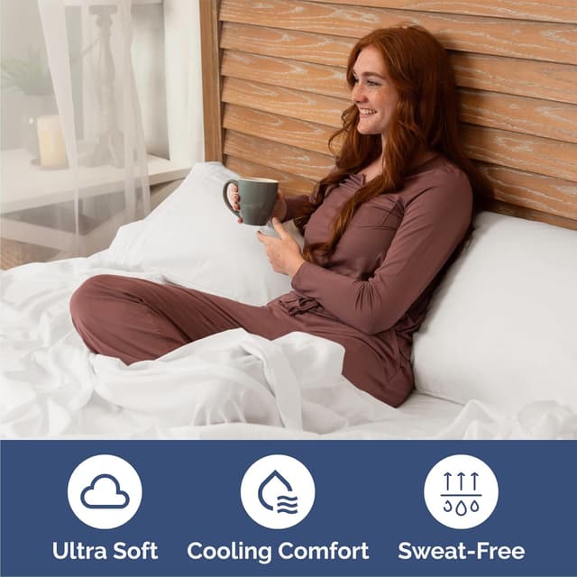 Detalle 2 de Queen Size 4-Piece Sheet Set breathable, deep-pocket