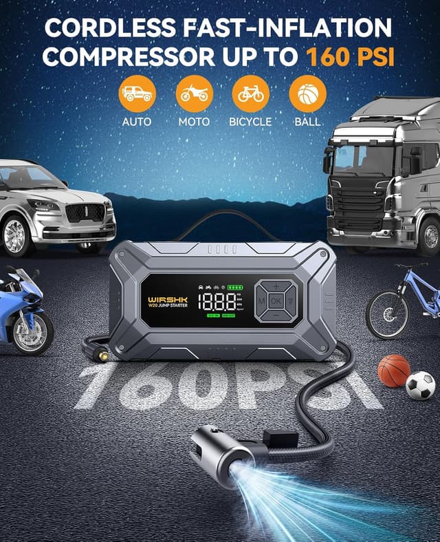 Thumbnail 2 de WIRSHK Jump Starter Power Pack 8000A