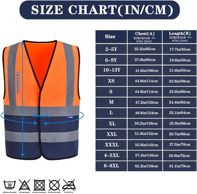 Thumbnail 2 de Hi Vis Reflective Vest 12-Colors XS-8XL
