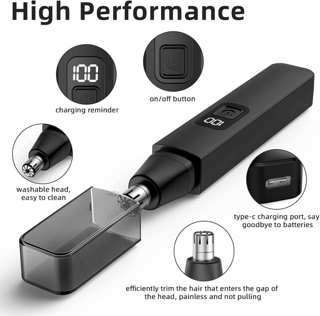 Thumbnail 4 de Nose Hair Trimmer Rechargeable with LED Light