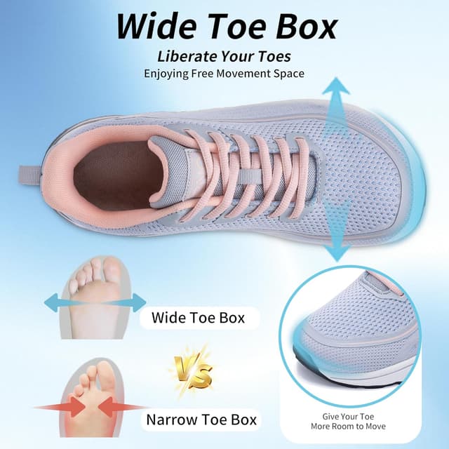 Detalle de Autper Wide Toe Box Walking Sneakers US6-11