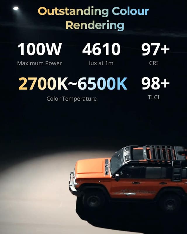 Thumbnail 3 de SMALLRIG RC 100B 100W bi‑colour COB video light 🎥