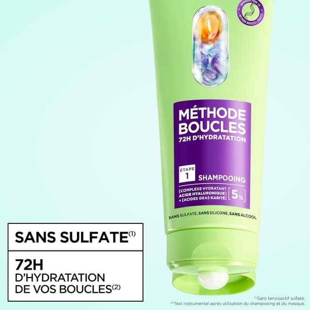 Detalle de Garnier Fructis Méthode Boucles – Routine 3 Produits (Shampooing, Masque & Gelée Hydratante)