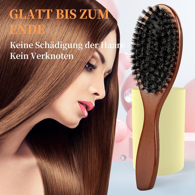 Thumbnail 5 de AISEELY Wildschweinborsten Bürste 22×6,5 cm 💇