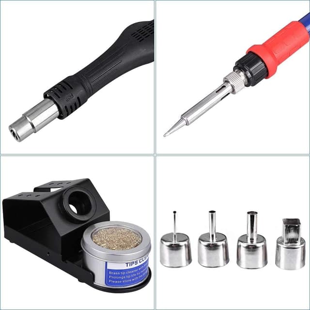 Detalle de Station de soudage numérique 2 en 1 995D 720 W avec affichage de température