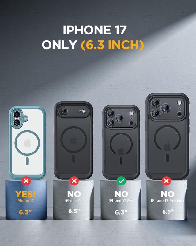 Thumbnail 6 de Miracase Magnetic Case for iPhone 17 (6.3-inch, Green) with built-in glass screen protector & camera control button