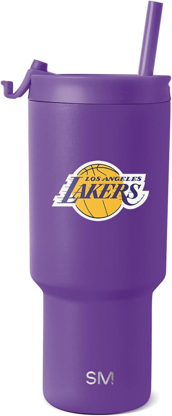 Detalle de Simple Modern Officially Licensed NBA 30oz Tumbler with Flip Lid and Straws (Trek Collection)