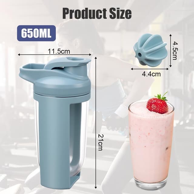 Imagen de Alaoo Protein Shaker 650 ml Fitness Shaker en OfertitasTOP