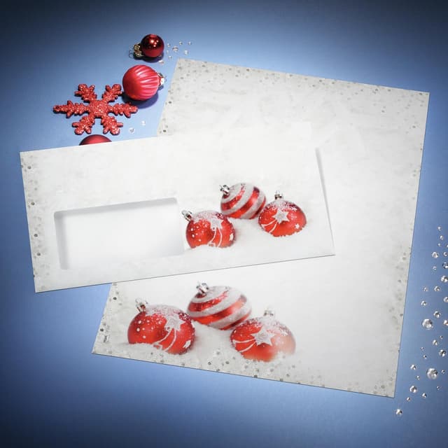 Detalle de SIGEL DU247 Weihnachts-Briefumschläge „Winter Flair“ (DIN lang, 50 Stück) – für auffällige Grüße