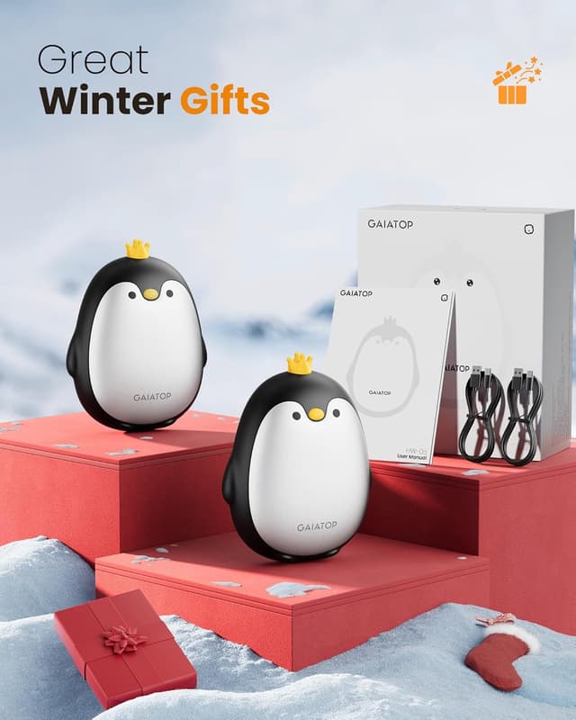 Thumbnail 5 de Chauffe-mains Gaiatop lot de 2 3 niveaux