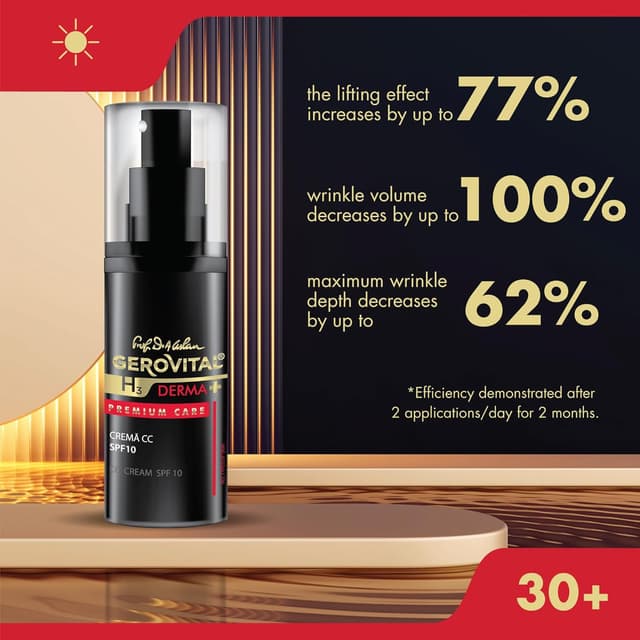 Thumbnail 6 de CC Creme Gesicht LSF 10 mit anpassbarem Farbton – 30 ml, Gerovital H3 Derma+ Premium Care