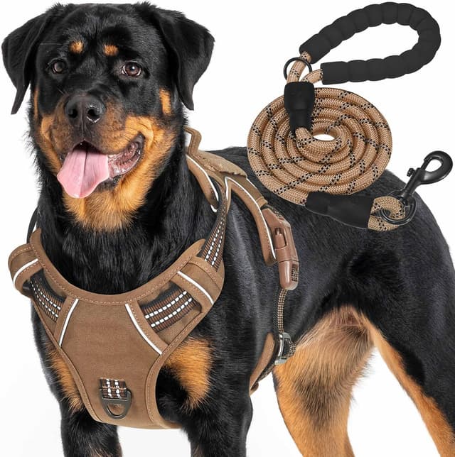 Detalle de Haapaw Heavy Duty taktisches Hundegeschirr für große Hunde – verstellbar mit Molle-System