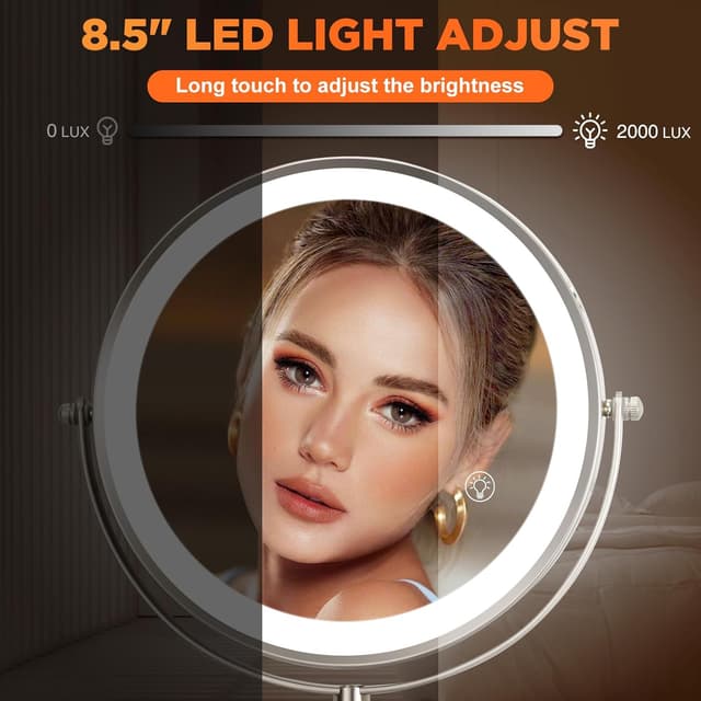 Detalle 2 de VORREMIRR 15x 8" Rechargeable Magnifying Mirror 🪞