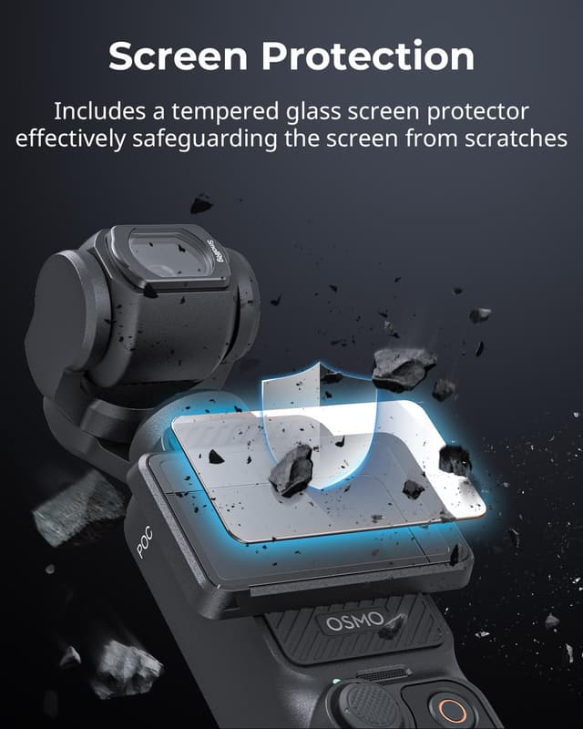 Thumbnail 6 de SmallRig Ensemble de filtres magnétiques pour DJI Osmo Pocket 3 : diffusion noire 1/4 + ND/CPL, VND, filtre étoile 6 points et protecteur d’écran