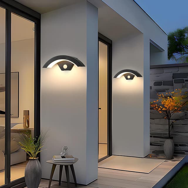 Detalle de Comely 2 Pezzi Lampade da Esterno con Sensore di Movimento LED IP65 24 W 3000K