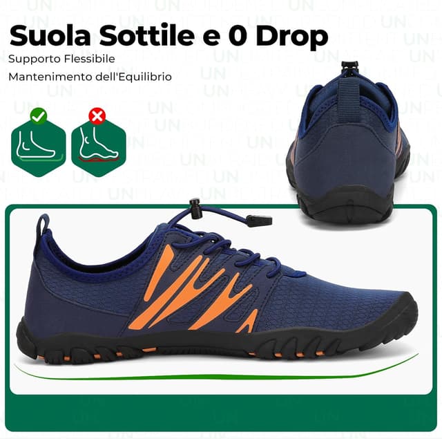 Detalle 2 de SAGUARO Scarpe Barefoot da scoglio uomo con suola antiscivolo e asciugatura rapida, 39-48