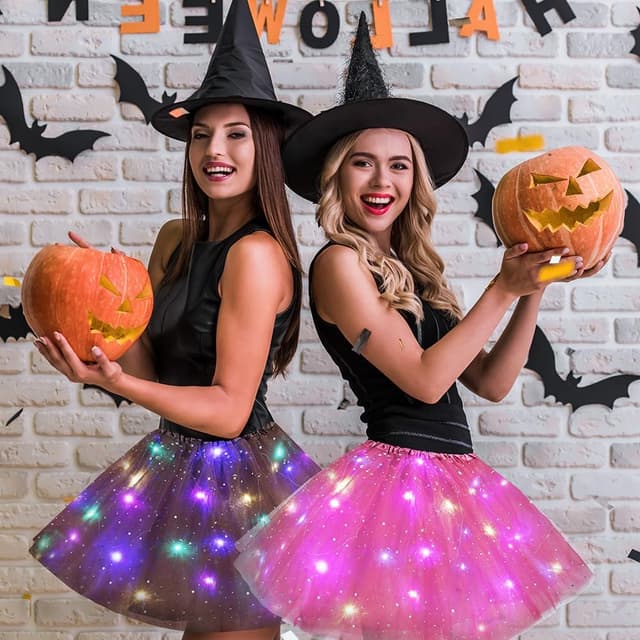 Detalle de URAQT Gonna a Tulle LED per Bambina con 3 modalità di illuminazione