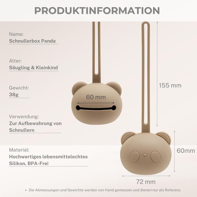 Thumbnail 1 de CAJA Schnullerbox 2er Set Panda 2–3 Stück